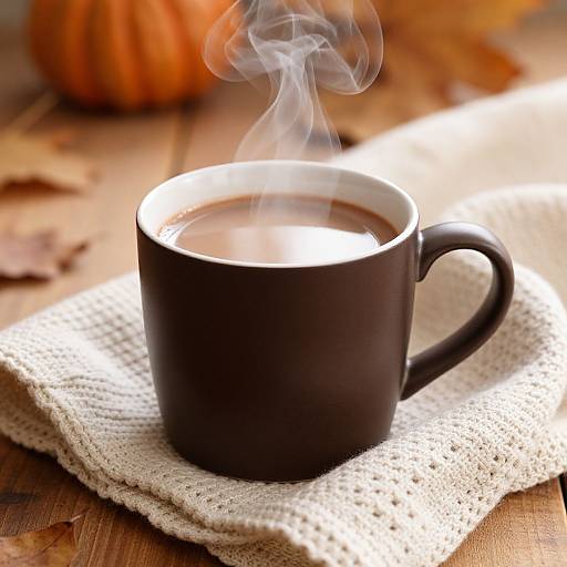 Elegant Ceramic Mug with Hot Cocoa