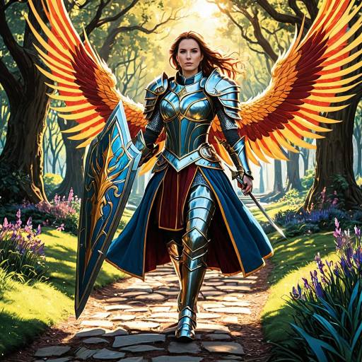 Valiant Lady Paladin with Phoenix Wings