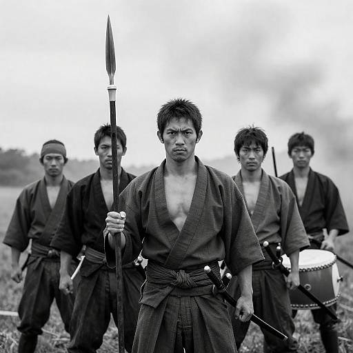 Intense Traditional Japanese Warrior Gathering