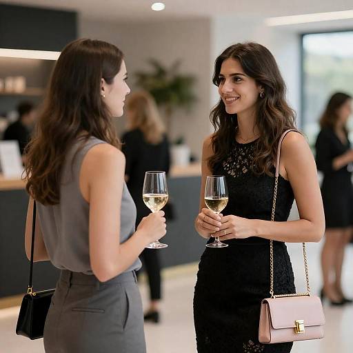 Chic Indoor Portrait of Two Women