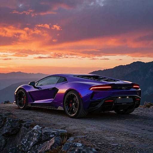 Lamborghini Revuelto on Mountain Cliff