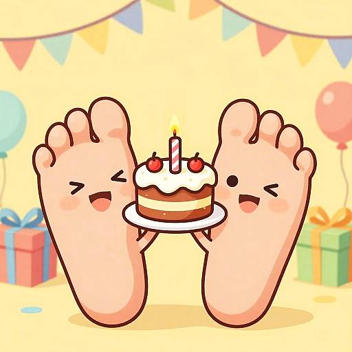 Funny Birthday Feet Cartoon Meme