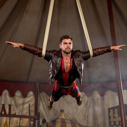 1930s Circus Aerialist in Action