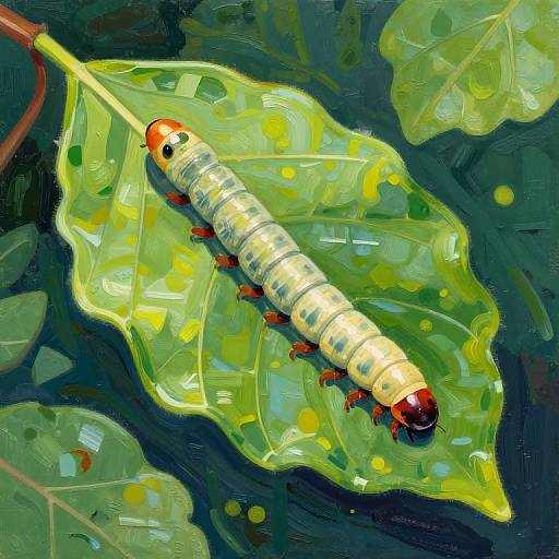 Surreal Mealworm to Leaf Transformation