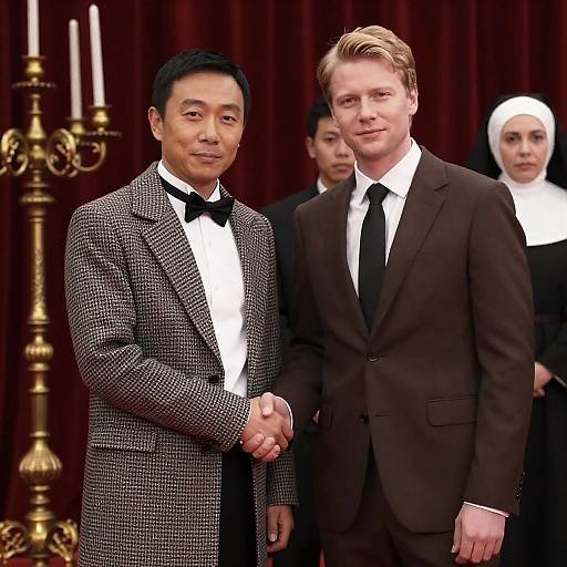 Formal Handshake with Elegant Background