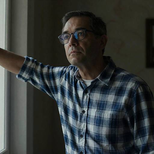 Thoughtful Man in a Cozy Room