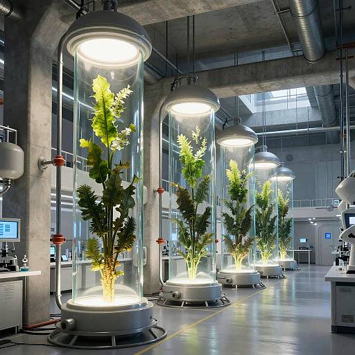 Futuristic Sci-Fi Algae Research Lab