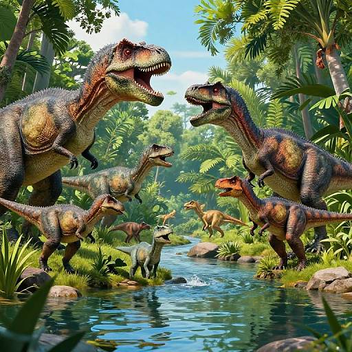 Peaceful Dinosaur Family by Riverside