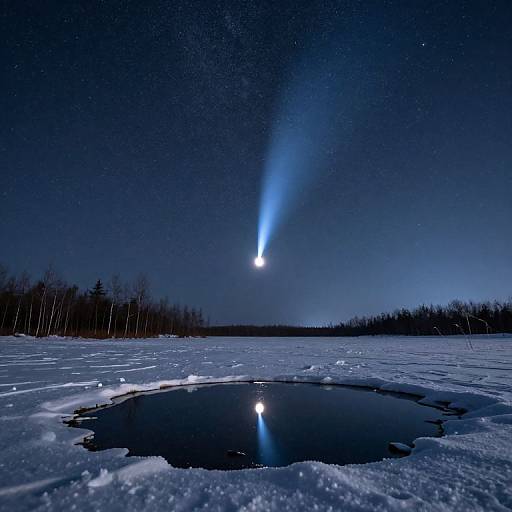 Radiant Comet Over Winter Sky