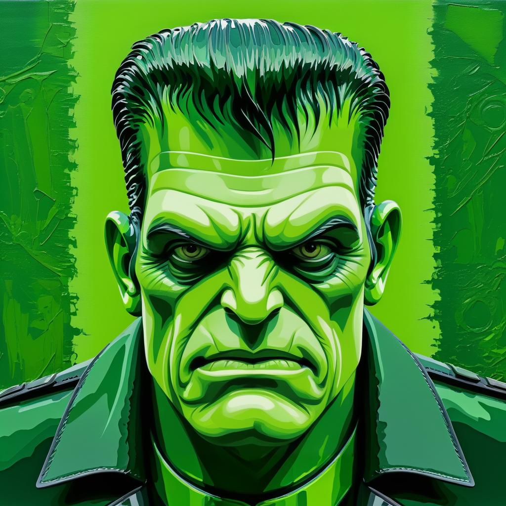 Frankenstein's Monster: Modern Gothic Acrylic Art