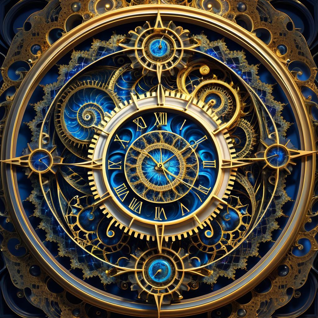 Surreal Clock and Fractal Gears Fusion