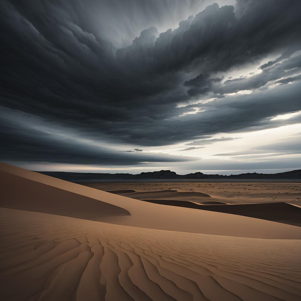 Moody Barren Badlands Exploration Scene