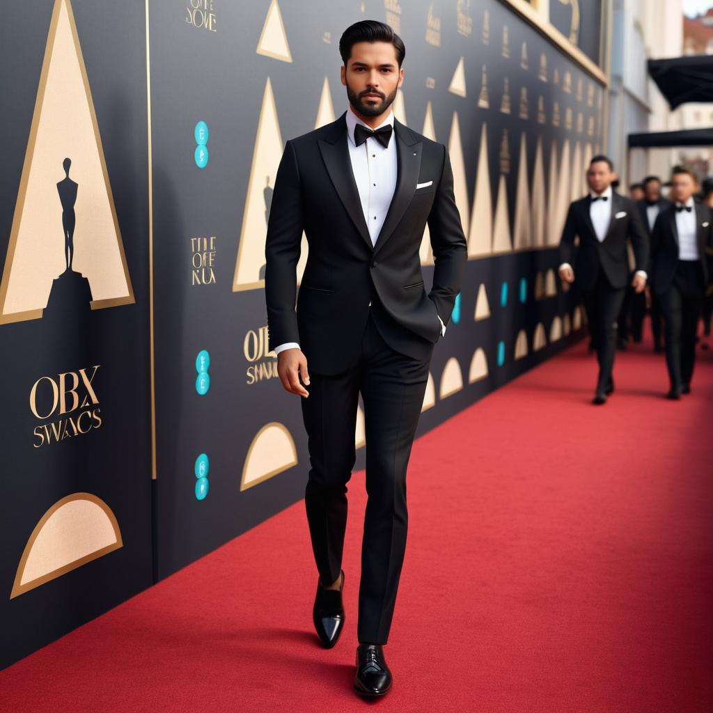 Glamorous Tuxedo on the Red Carpet