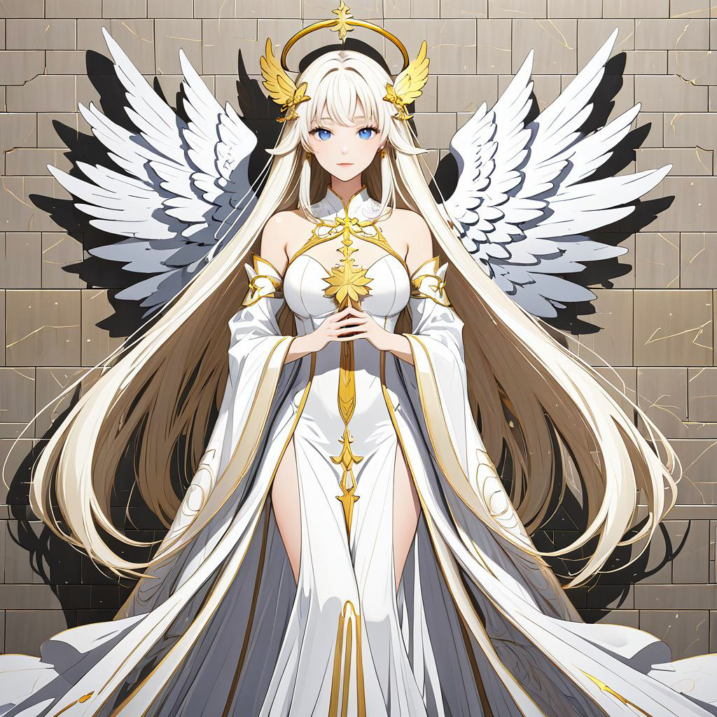 Celestial Angel Girl in Shonen Style