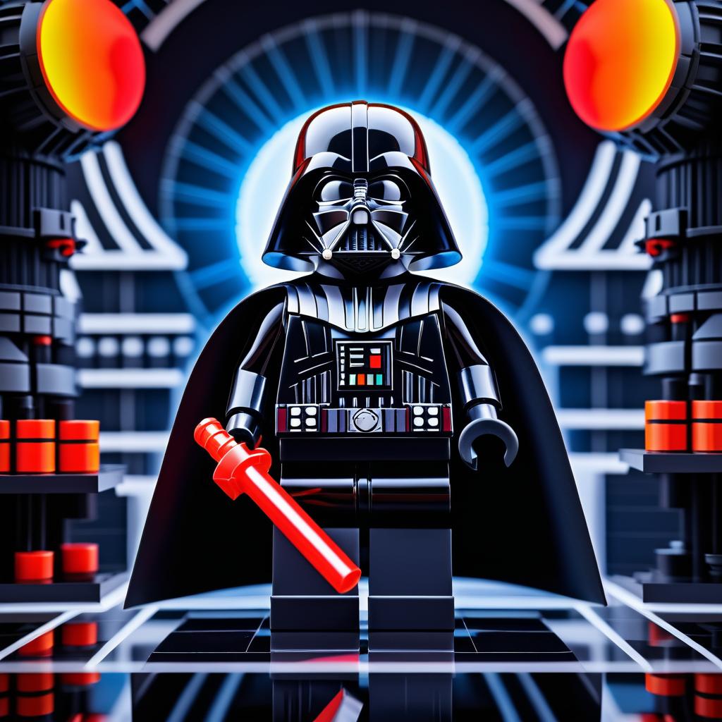 Darth Vader Lego Figurine Scene