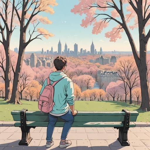Whimsical Student Overlooking Central Park Whimsical Student Overlooking Central Park