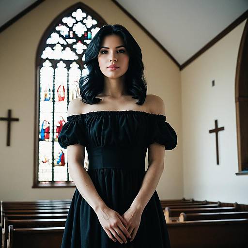 Realistic Male Crossdresser in Elegant Dress