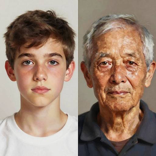 Dual Portrait with Age Filter Effect