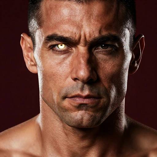 Dramatic Portrait of a Muscular Man