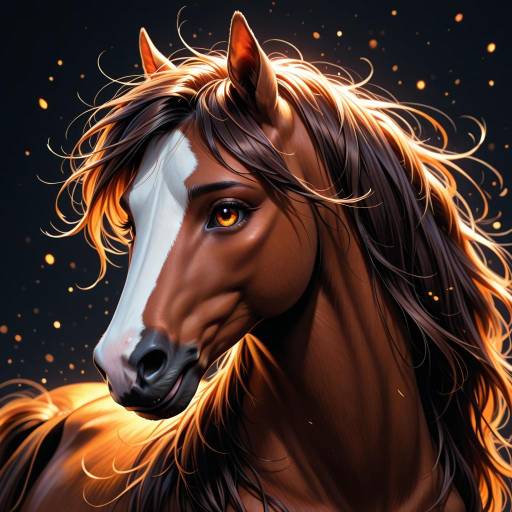 Joyful Cartoon Clydesdale Horse Illustration