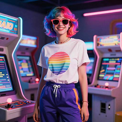 Futuristic Vaporwave Gamer Portrait