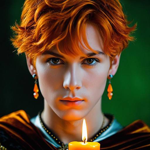 Realistic Portrait of Fancy Dressed Man