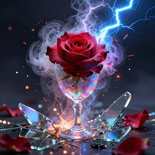 Solarpunk Maelstrom with Iridescent Fog