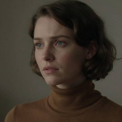 Close-Up Portrait of a Concerned Woman