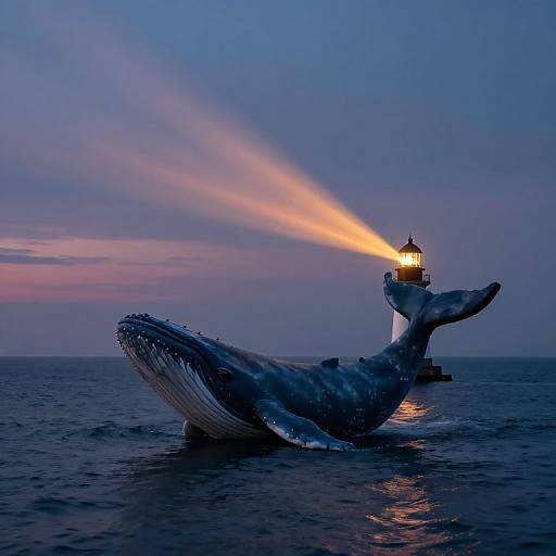Whale Lighthouse at Twilight