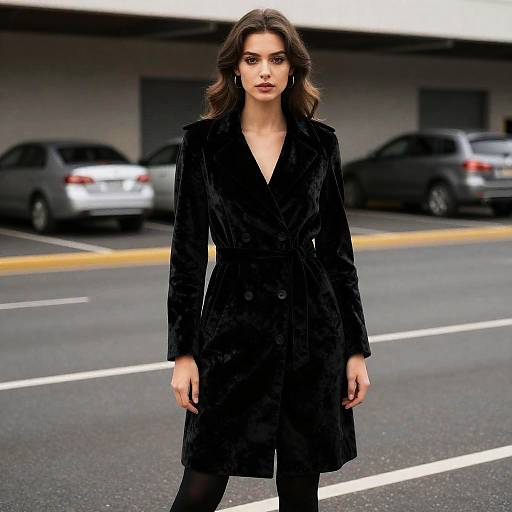 Woman in Black Velvet Coat