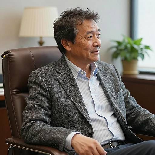 Middle-Aged Man in Office Setting