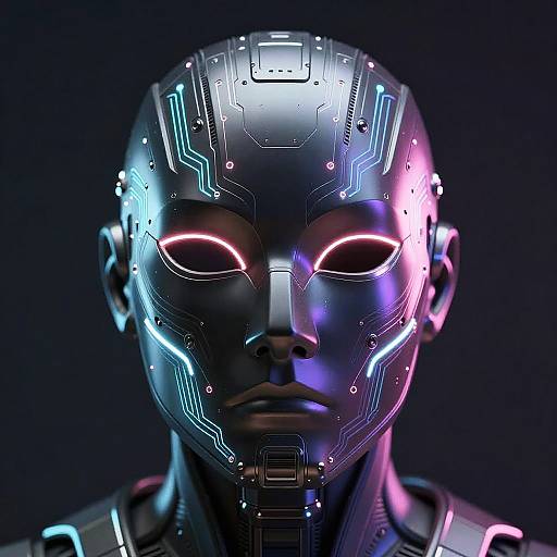 Futuristic Neon Cybernetic Masks