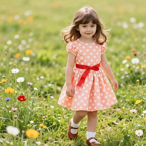 Joyful Girl in Sunlit Meadow
