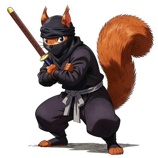 Ultra-Detailed Rogue Squirrel Ninja