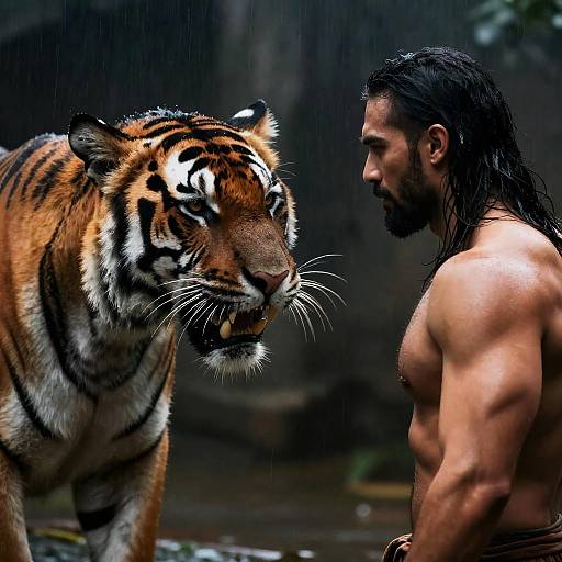 Intense Standoff: Man vs Saber-Tooth