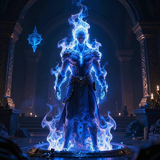 Mystical Blue Flame Immolation