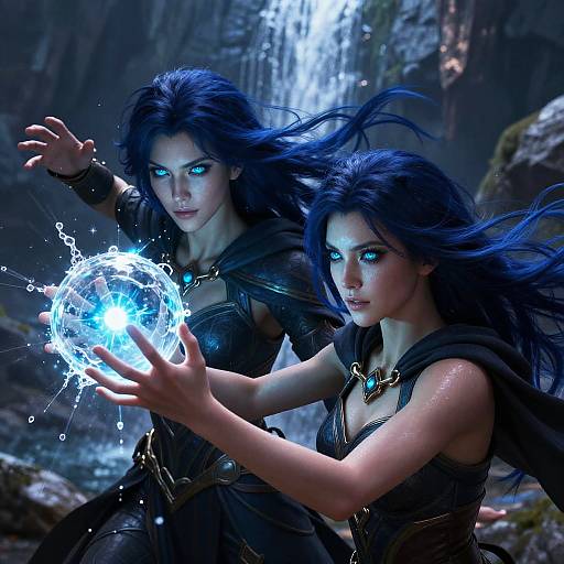 Epic Magic Duel in Gothic Night