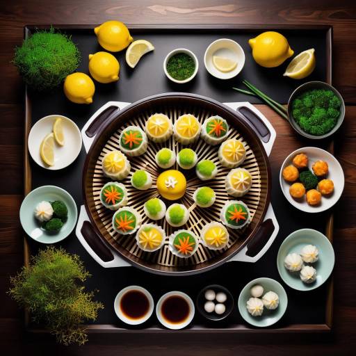 Vibrant Dim Sum Still Life Display Vibrant Dim Sum Still Life Display