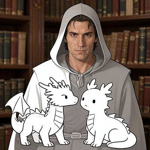 Muted Tones Rogue with Pet Dragon