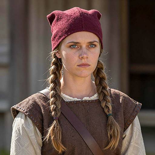 Photorealistic Viking Woman in Medieval Attire