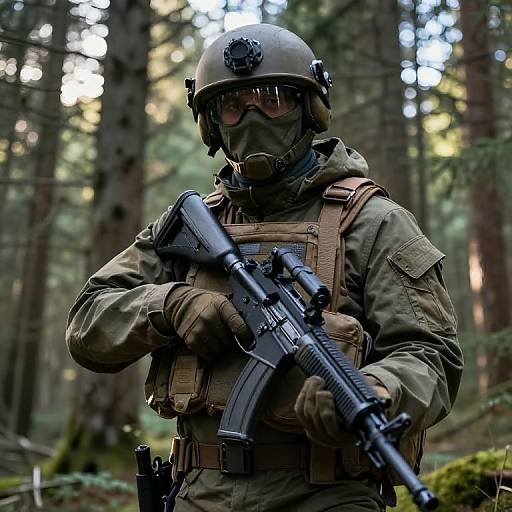 Lizard Warrior in Modern Military Gear