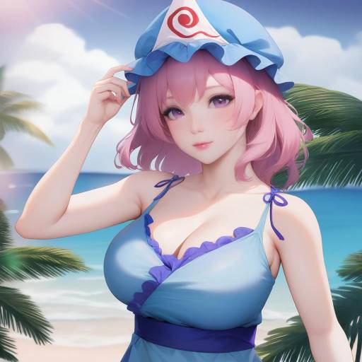 Yuyuko's Tropical Beach Adventure