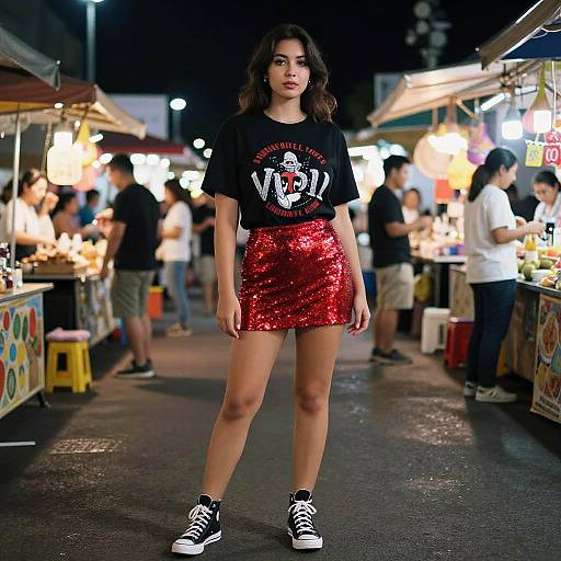 Woman in Night Market Fashion