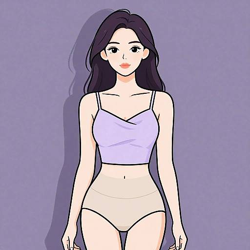 Minimalist Woman in Pastel Draped Top