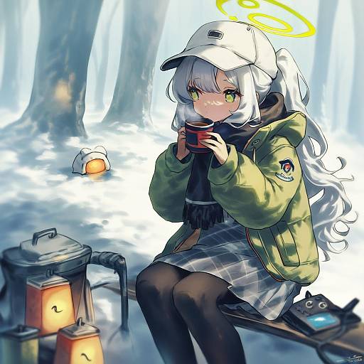 Illustration of Hare (camp) (blue archive), blue archive in the style of Koto inari