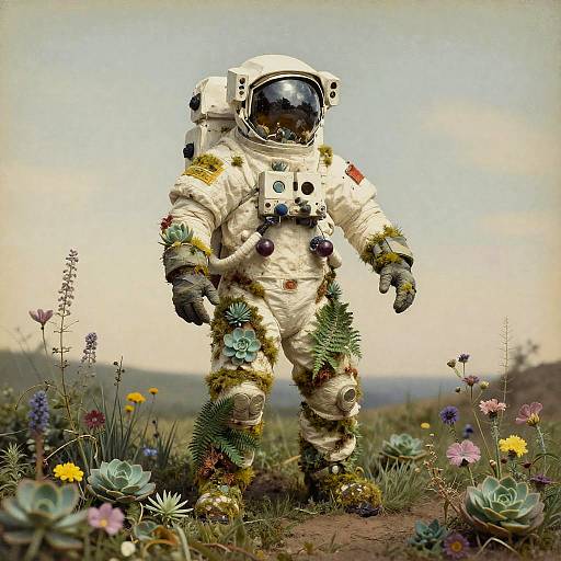 Nature Reclaimed Astronaut Art