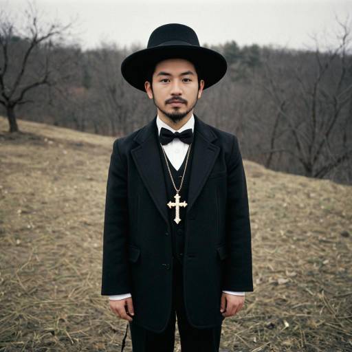 Orthodox Style Man in Cross Necklace Outdoors