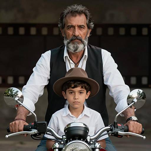 Generational Bond on a Motorcycle