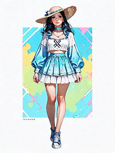 Bohemian Girl in Chevron Crop Top