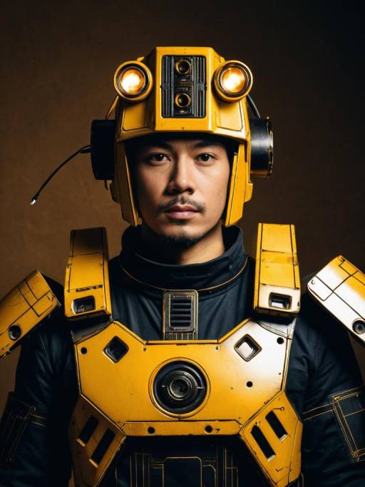 Man in Higari Maijima Power Loader Cosplay Costume
